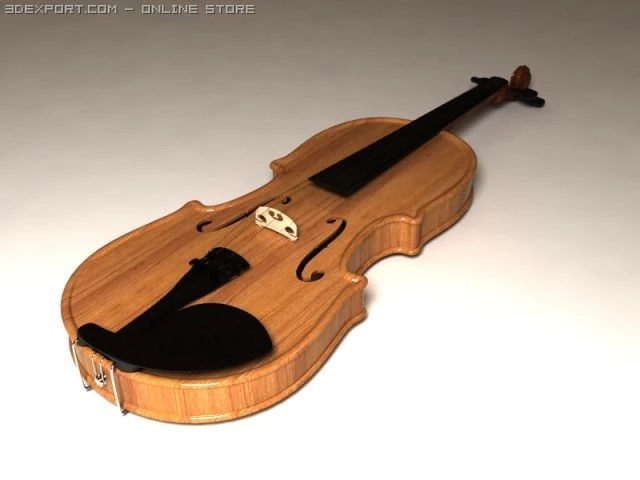violin 3D Model .c4d .max .obj .3ds .fbx .stl .blend