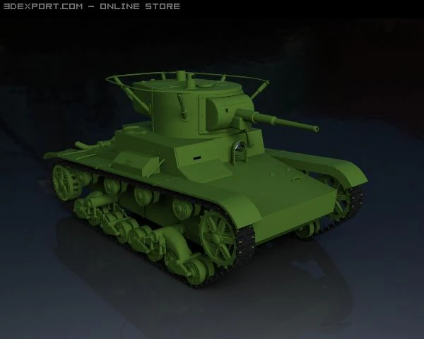 tankt26ussa1933 3D Model .c4d .max .obj .3ds .fbx .stl .blend 