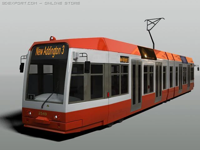 tram 3D Model .c4d .max .obj .3ds .fbx .stl .blend 