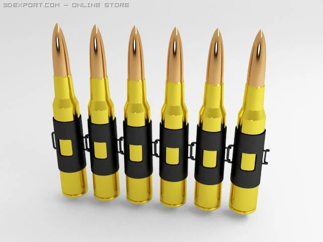 50mm cal 3D Model .c4d .max .obj .3ds .fbx .stl .blend 
