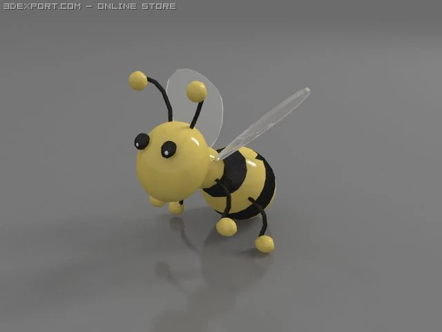 bee toy 3D Model .c4d .max .obj .3ds .fbx .stl .blend 
