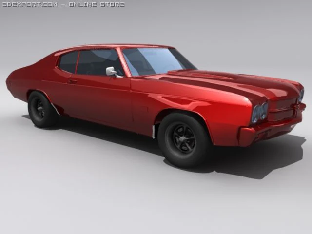chevrolet chevelle ss 3D Model .c4d .max .obj .3ds .fbx .stl .blend