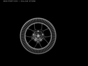 hd high detailed wheel tire and rim 3D Model