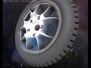 hd high detailed wheel tire and rim 3D Model