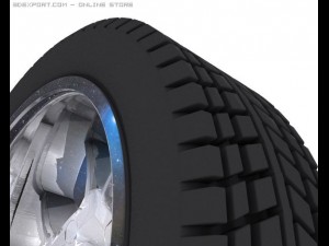 hd high detailed wheel tire and rim 3D 模型