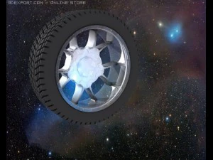 hd high detailed wheel tire and rim 3D Model