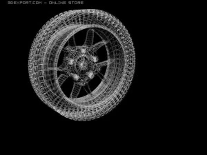 hd high detailed wheel tire and rim 3D Model