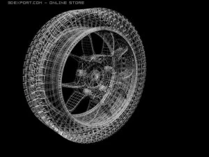 hd high detailed wheel tire and rim 3D Model