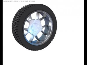 hd high detailed wheel tire and rim 3D Model