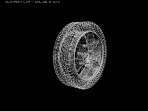 hd high detailed wheel tire and rim 3D Model