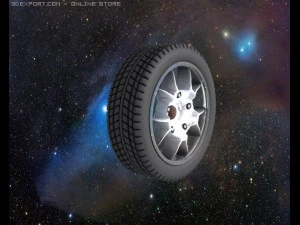 hd high detailed wheel tire and rim 3D Model
