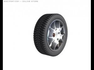 hd high detailed wheel tire and rim 3D Model