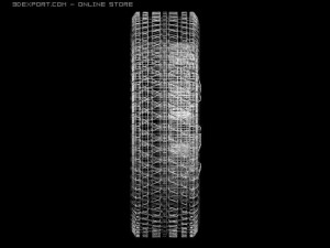 hd high detailed wheel tire and rim 3D 模型