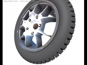 hd high detailed wheel tire and rim 3D 模型