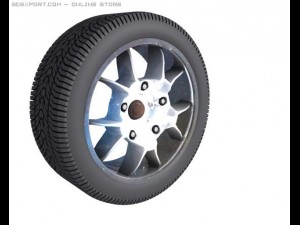 hd high detailed wheel tire and rim2 Modelo 3D