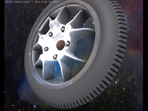 hd high detailed wheel tire and rim2 Modello 3D