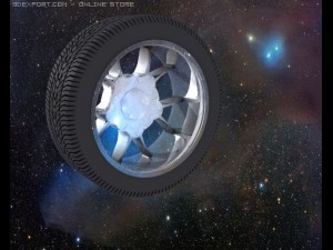 hd high detailed wheel tire and rim2 Modello 3D