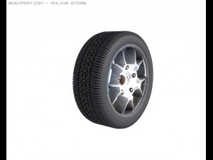 hd high detailed wheel tire and rim2 Modello 3D