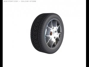 hd high detailed wheel tire and rim2 3D Model