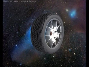 hd high detailed wheel tire and rim2 3D Model