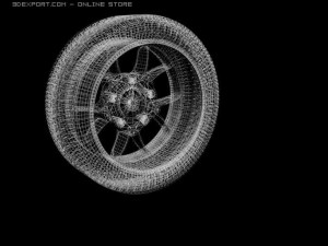 hd high detailed wheel tire and rim2 Modello 3D