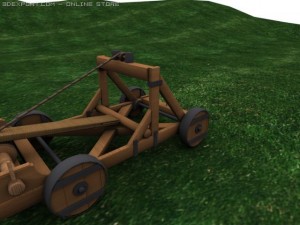 detailed 3d catapult 3D Model