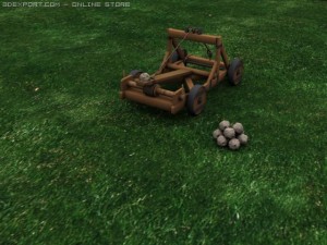 detailed 3d catapult 3D Model