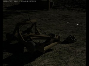 detailed 3d catapult 3D Model