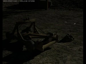 detailed 3d catapult 3D Model