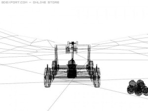 detailed 3d catapult 3D Model