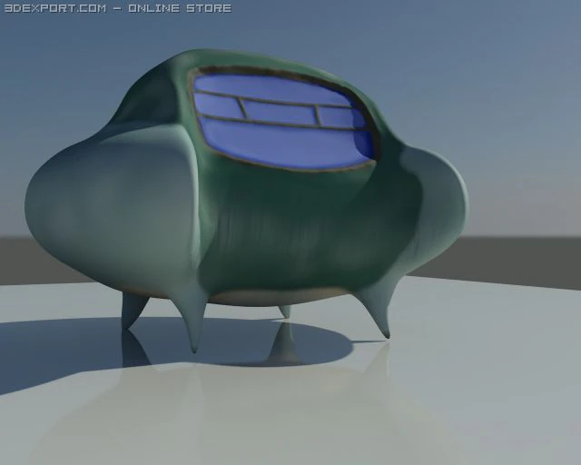 clay alien spaceship sculpture 3D Model .c4d .max .obj .3ds .fbx .stl .blend