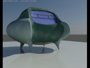 clay alien spaceship sculpture 3D Модель