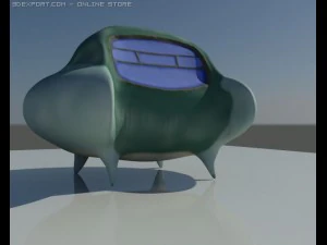 clay alien spaceship sculpture 3D Model