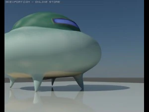 clay alien spaceship sculpture 3D Model