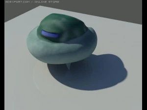 clay alien spaceship sculpture 3D Model