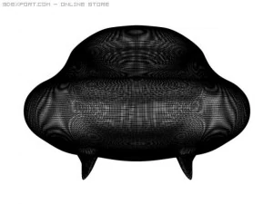 clay alien spaceship sculpture 3D Model
