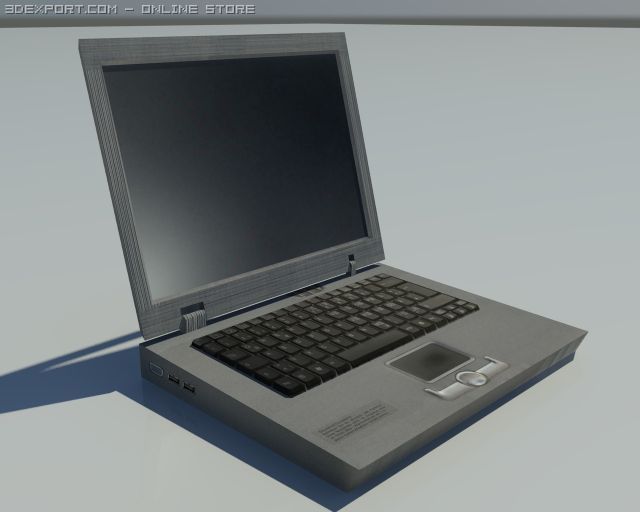 Low Poly Old Laptop Free 3d Model In Computer 3dexport