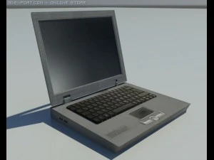 low poly old laptop 3D Model