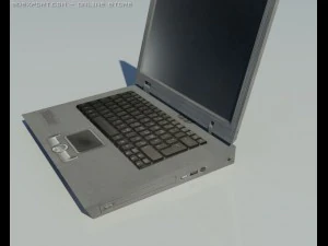low poly old laptop 3D Model