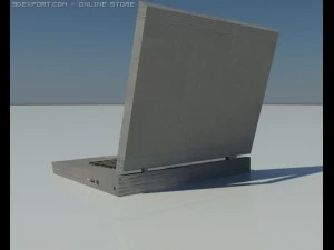 low poly old laptop 3D Model