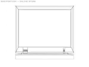 low poly old laptop 3D Model