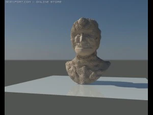 funny mutant head sculpture 3D Model