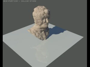 funny mutant head sculpture 3D Model