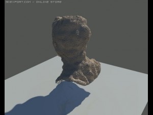 funny mutant head sculpture Model 3D