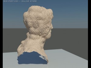 funny mutant head sculpture Model 3D