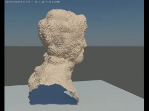 funny mutant head sculpture 3D Model