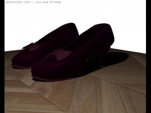 womens dark violetpurple shoes Modelo 3D