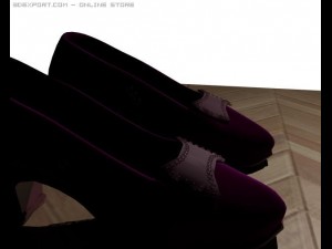 womens dark violetpurple shoes Model 3D