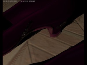 womens dark violetpurple shoes Model 3D