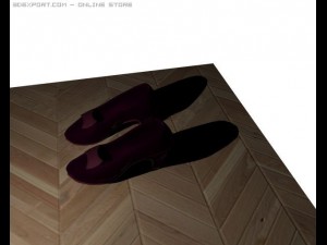 womens dark violetpurple shoes Model 3D